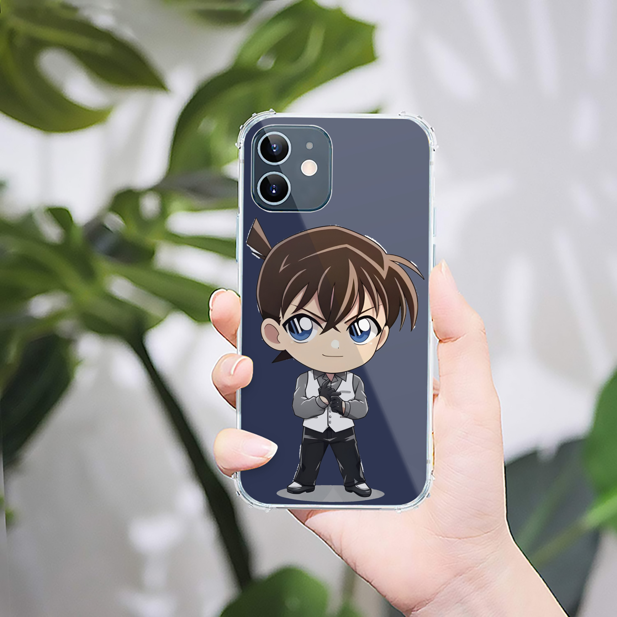 （画像用） 名探偵コナン 江戸川 コナン Detective Conan Conan Edogawa 【iPhone 12シリーズ対応】透明スマホケース（クリアソフトケース）